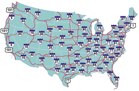 Map United States Highways ... Us Interstate Highway System Map on usa interstate highway system map ...
